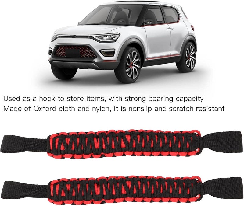 woobles Comfort Handle for Headrest for SUV ATV UTV RV (Black Red) - Image 3